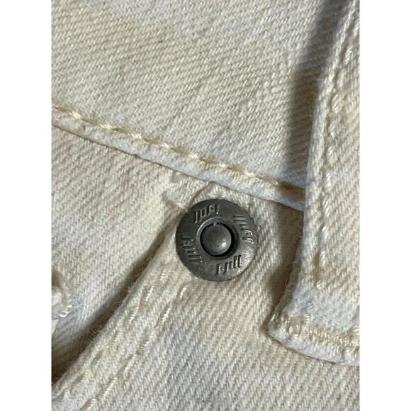 J.Jill Pale Ecru Cotton Twill Slim Ankle Pant size 6 - Picture 3 of 7